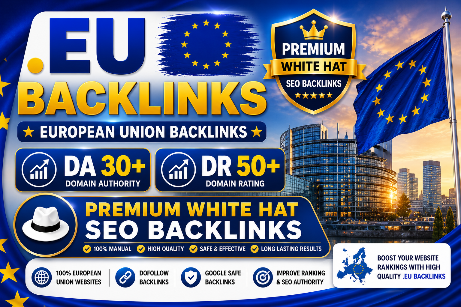 I will create 100 High-Quality .Eu European PBN Backlinks 