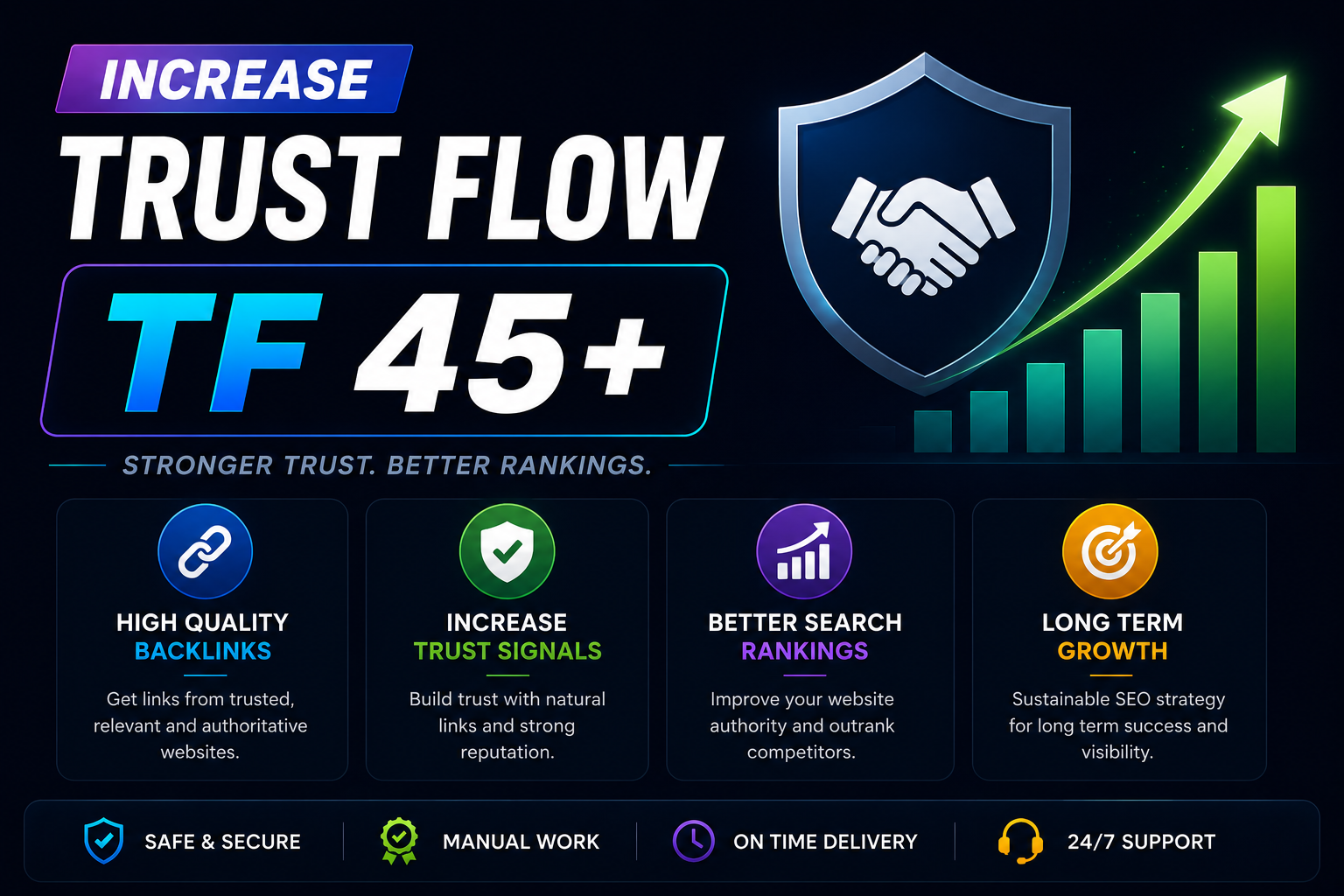  I will Increase Majestic Trust Flow TF 45+ of URL Guaranteed