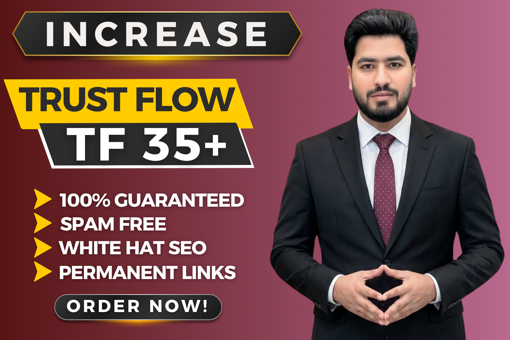 I Will Increase majestic trust flow tf 35+ to improve ranking