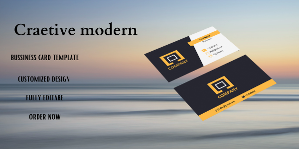 I can design professional, modern, minimalist business card using canva templates