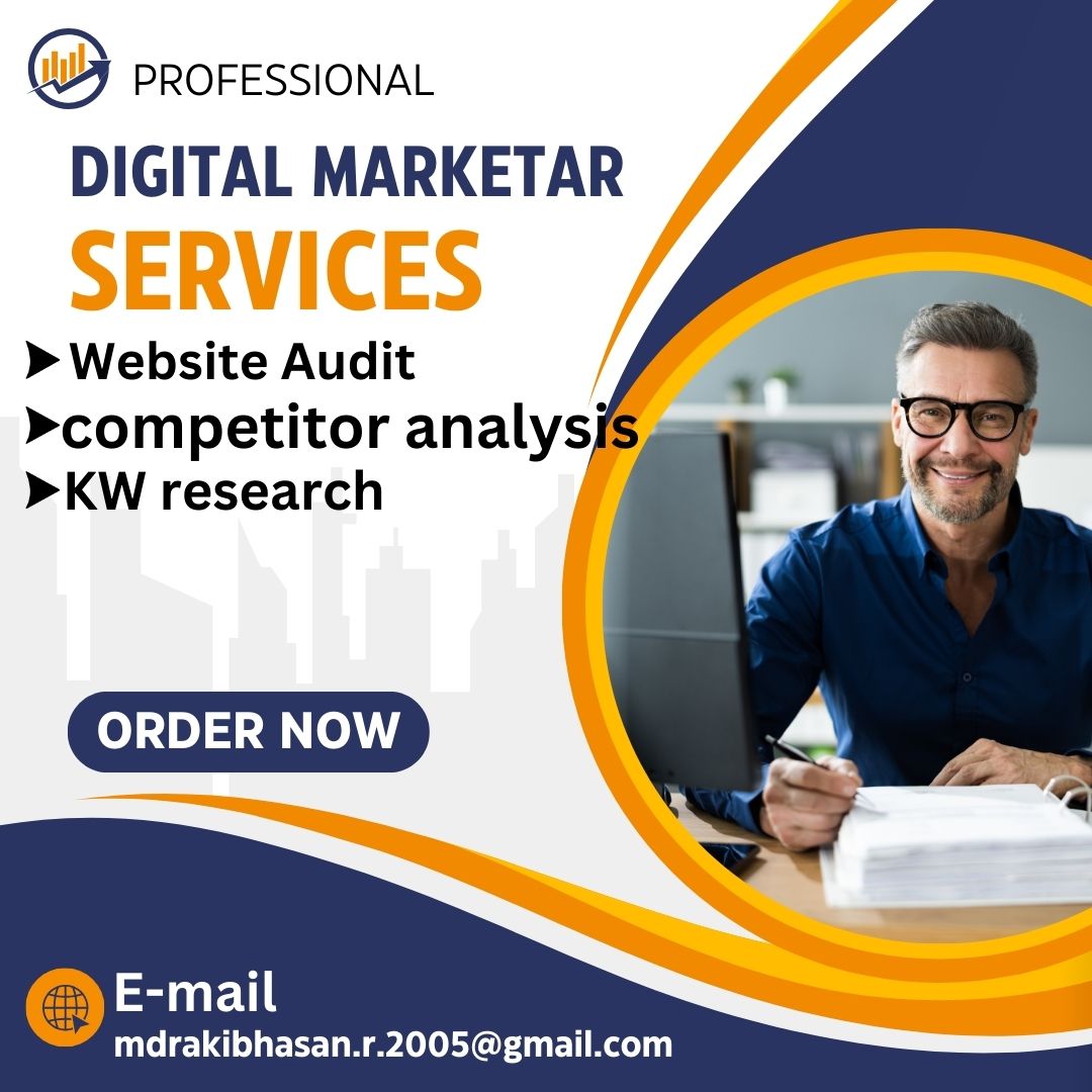I will do website audit, competitor analysis,KW research