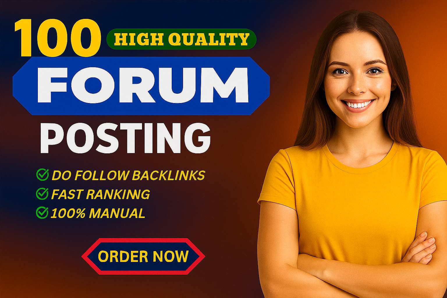 I Will Build 100 Manual Forum Post Backlinks on High DA DR TF CF Sites to Improve SEO Ranking 