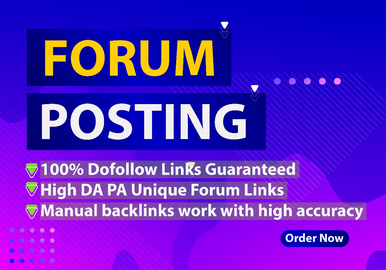 I Will Provide 50 Forum Posting Backlinks on High DA ...
