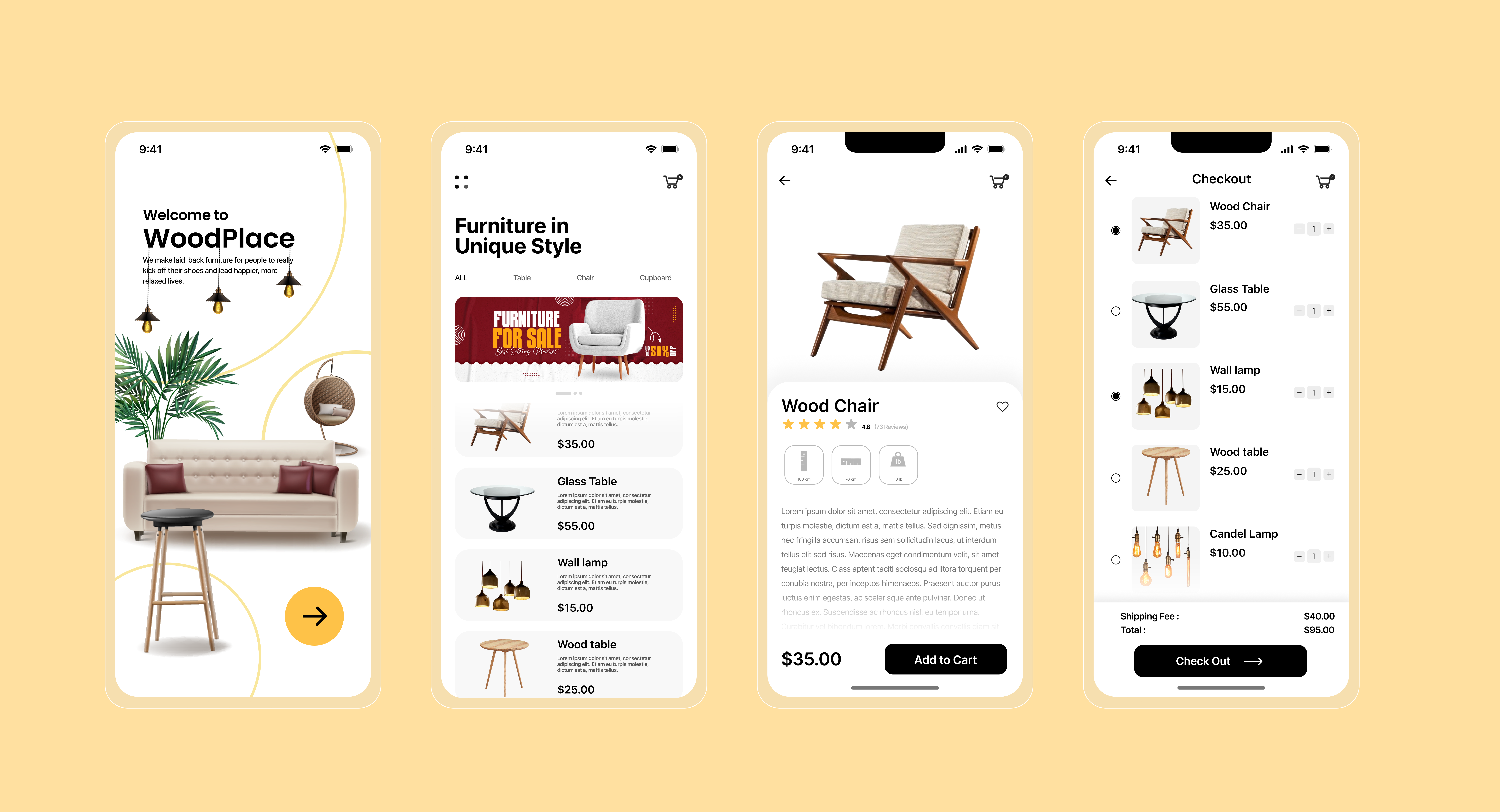 I will design clean mobile and web app