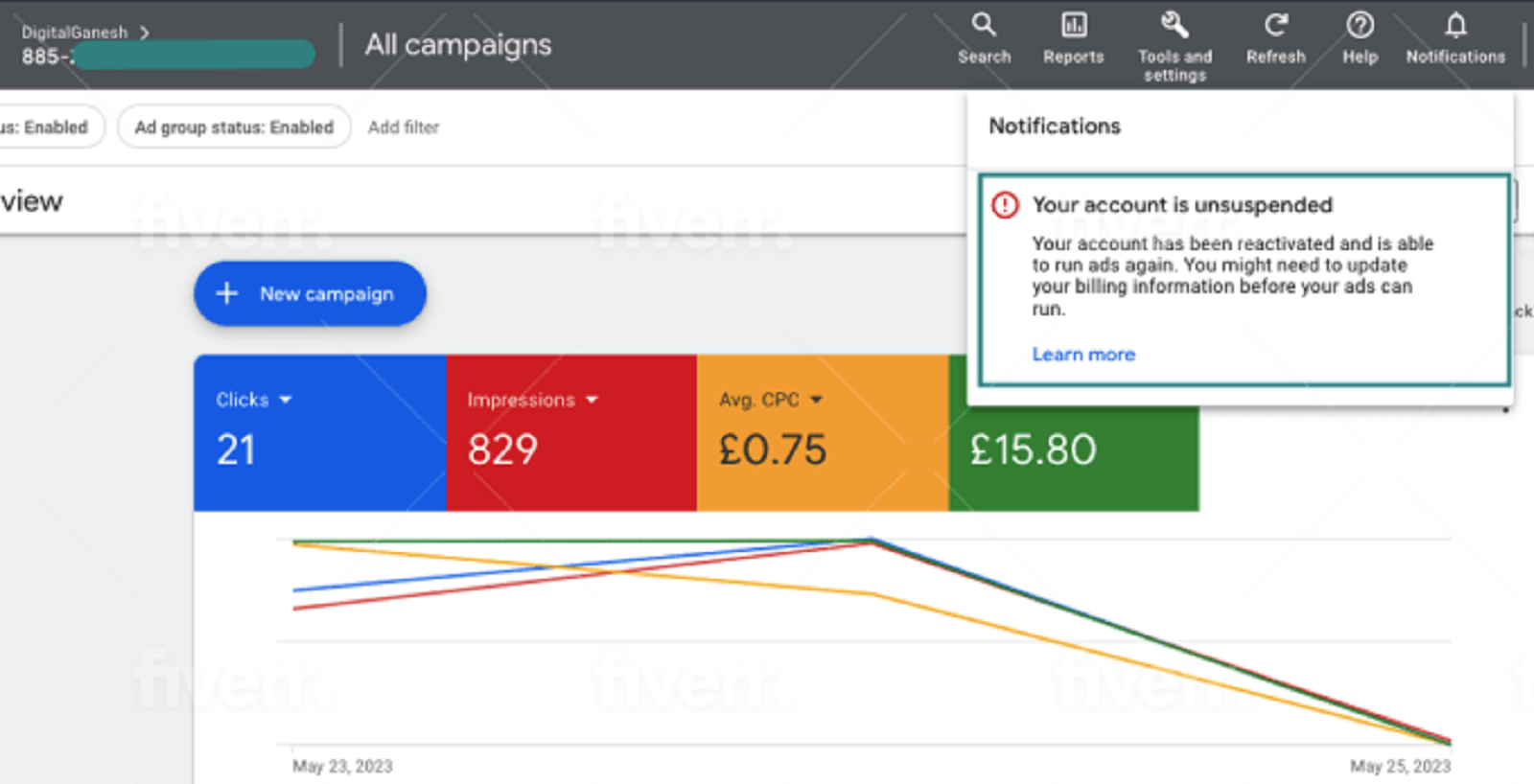 I will fix/reactivate google ads suspended account on appeal 