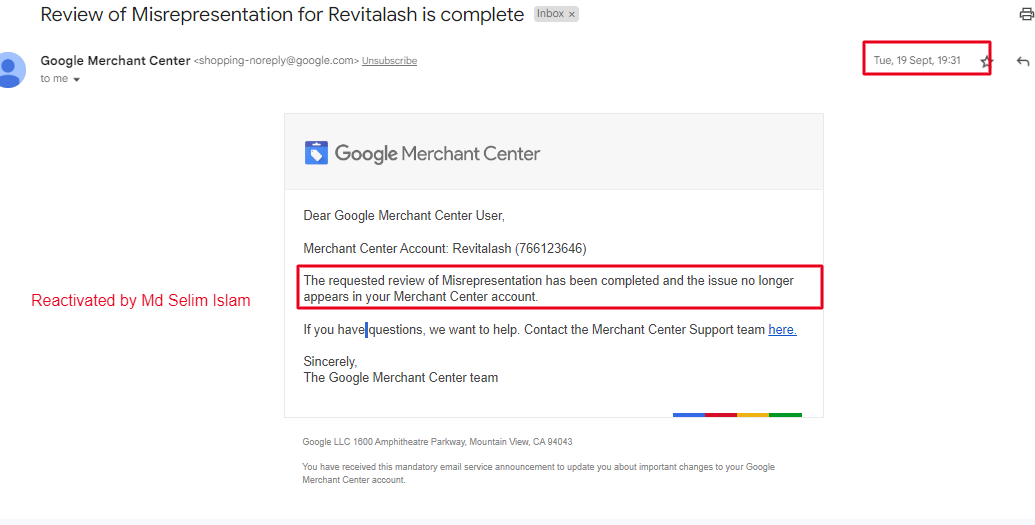 I will fix google merchant center suspension, misrepresentation 