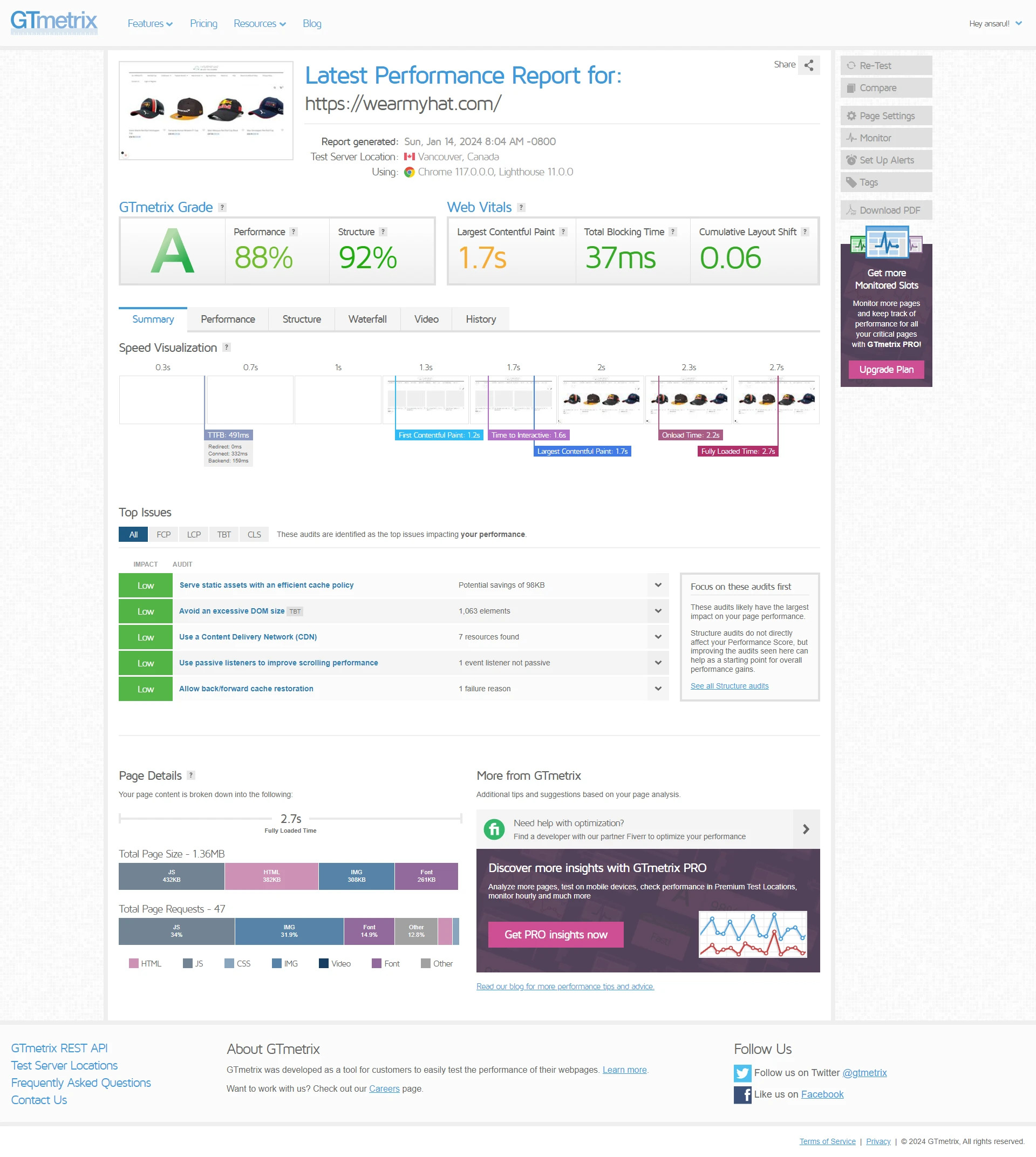 Make WordPress site speedy and well optimized with excellent a grade performance