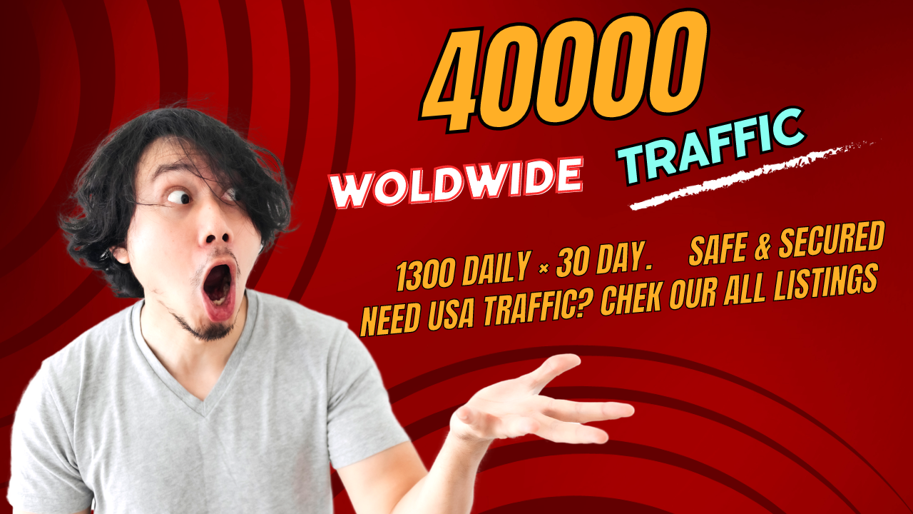 Generate 1300 daily website visitors for a month through search engines and social media.