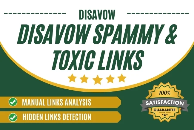 I will Disavow Bad Backlinks, Remove Toxic Backlinks from Bad Spammy Sites