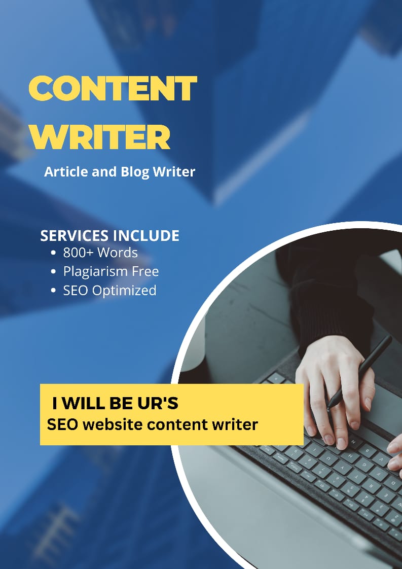 i will be your SEO Website content Article and Blog writer