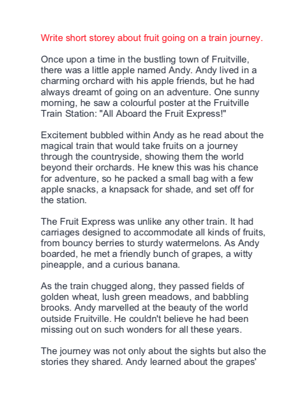 I will write you a short story on the topic of your choice