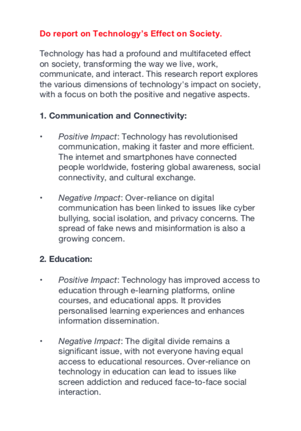 I will research and write a report on any topic