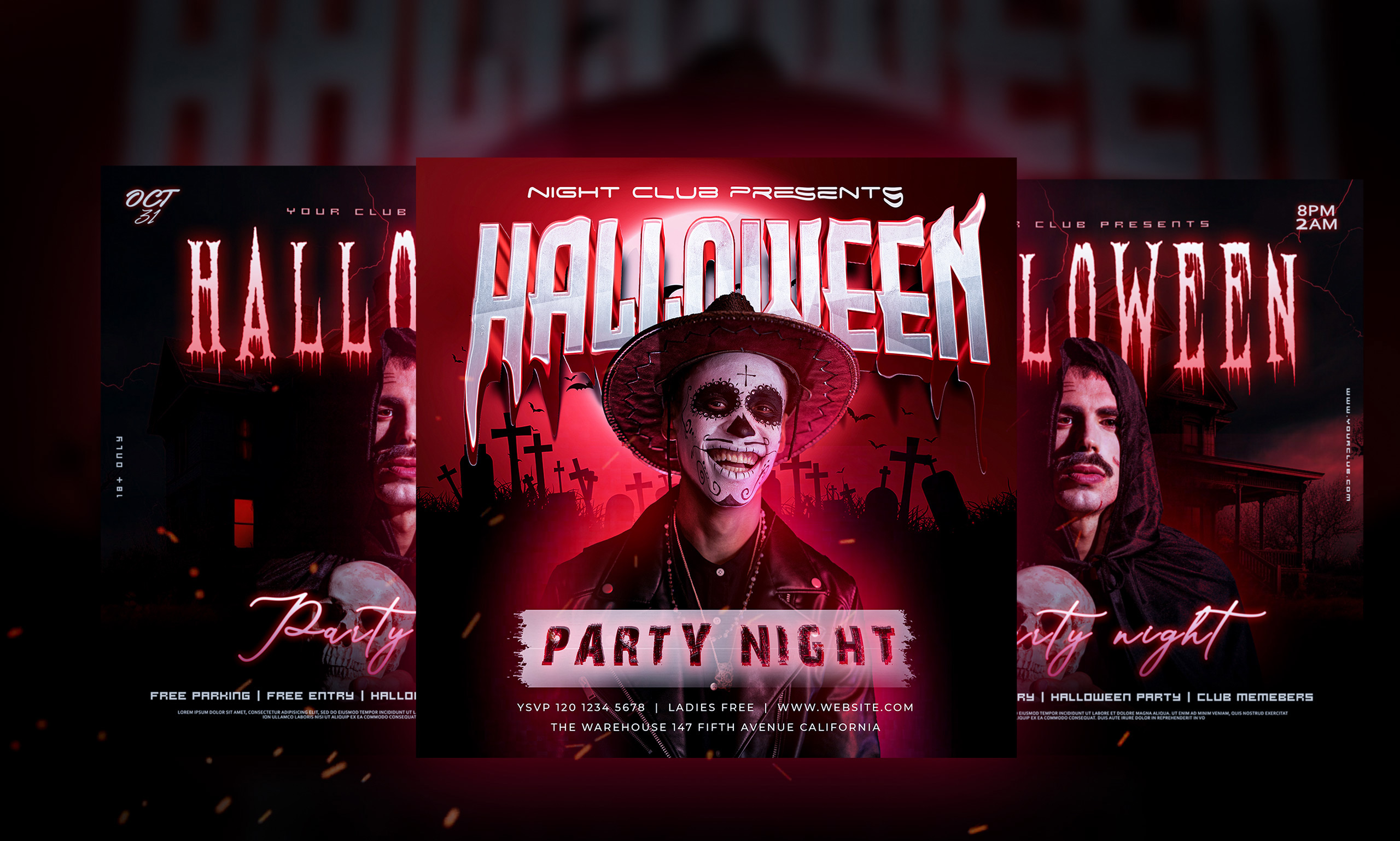 I will do party flyer, event flyer, halloween and food flyer design