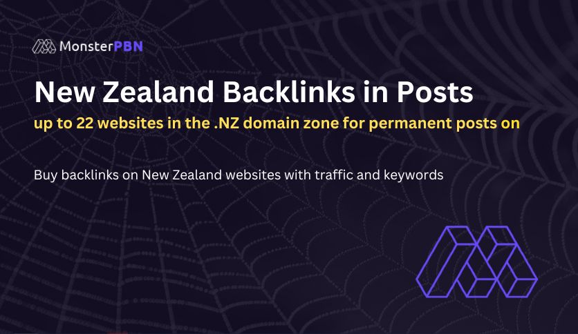 5 New Zealand Backlinks (up to 22 .NZ websites)