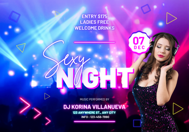  design professional event flyer, party flyer design and club flyer