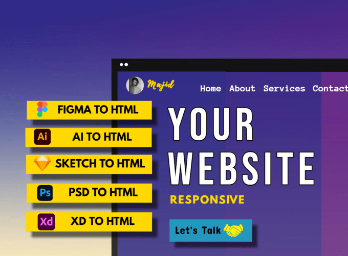 Transforming XD, Figma, or PSD designs into a responsive Bootstrap 5 website