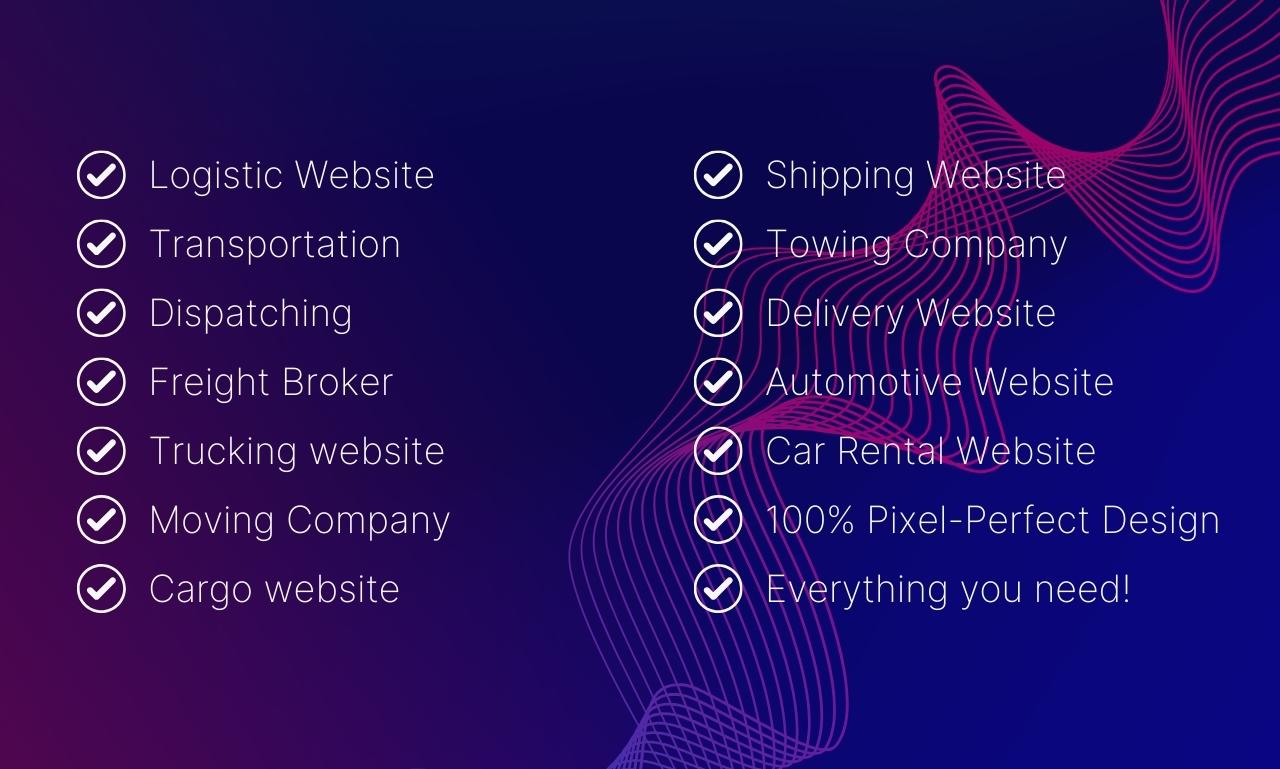  Develop logistics, trucking, dispatch, freight, moving company website