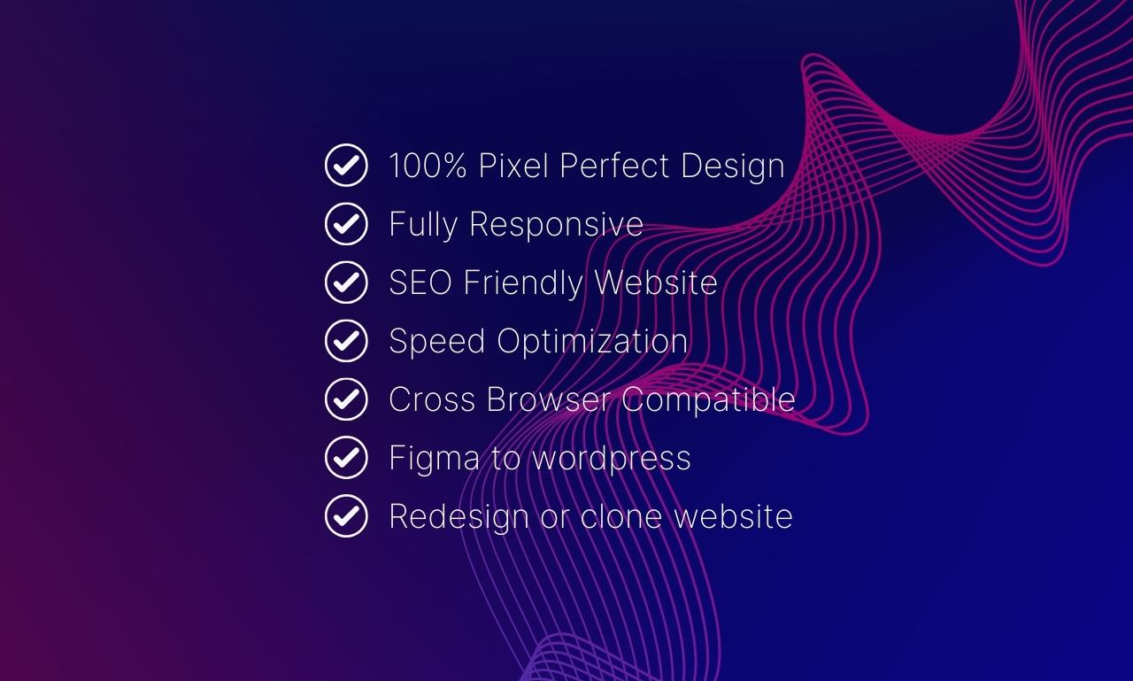 Convert figma to wordpress elementor, wix to wordpress website
