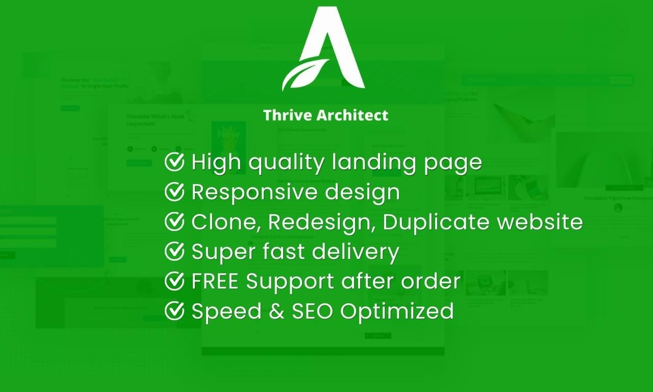 Design wordpress landing page using thrive architect, thrive themes builder