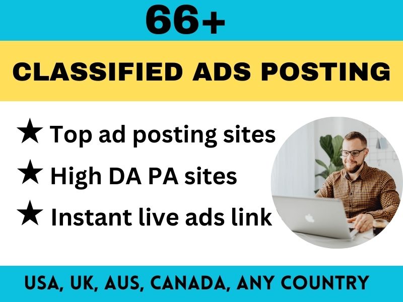 I will post 66 Classified ads Posting in US, UK, and AUS for any country