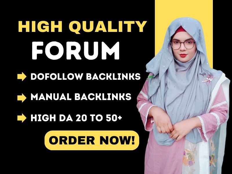 I will manually do 60 Forum Posting to high quality W...