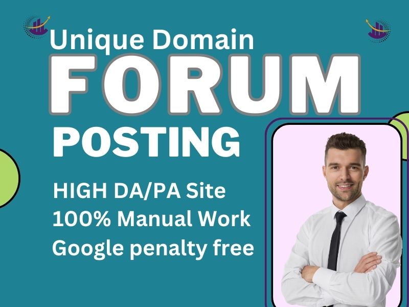 I will manually provide 90 unique domain forum postin...
