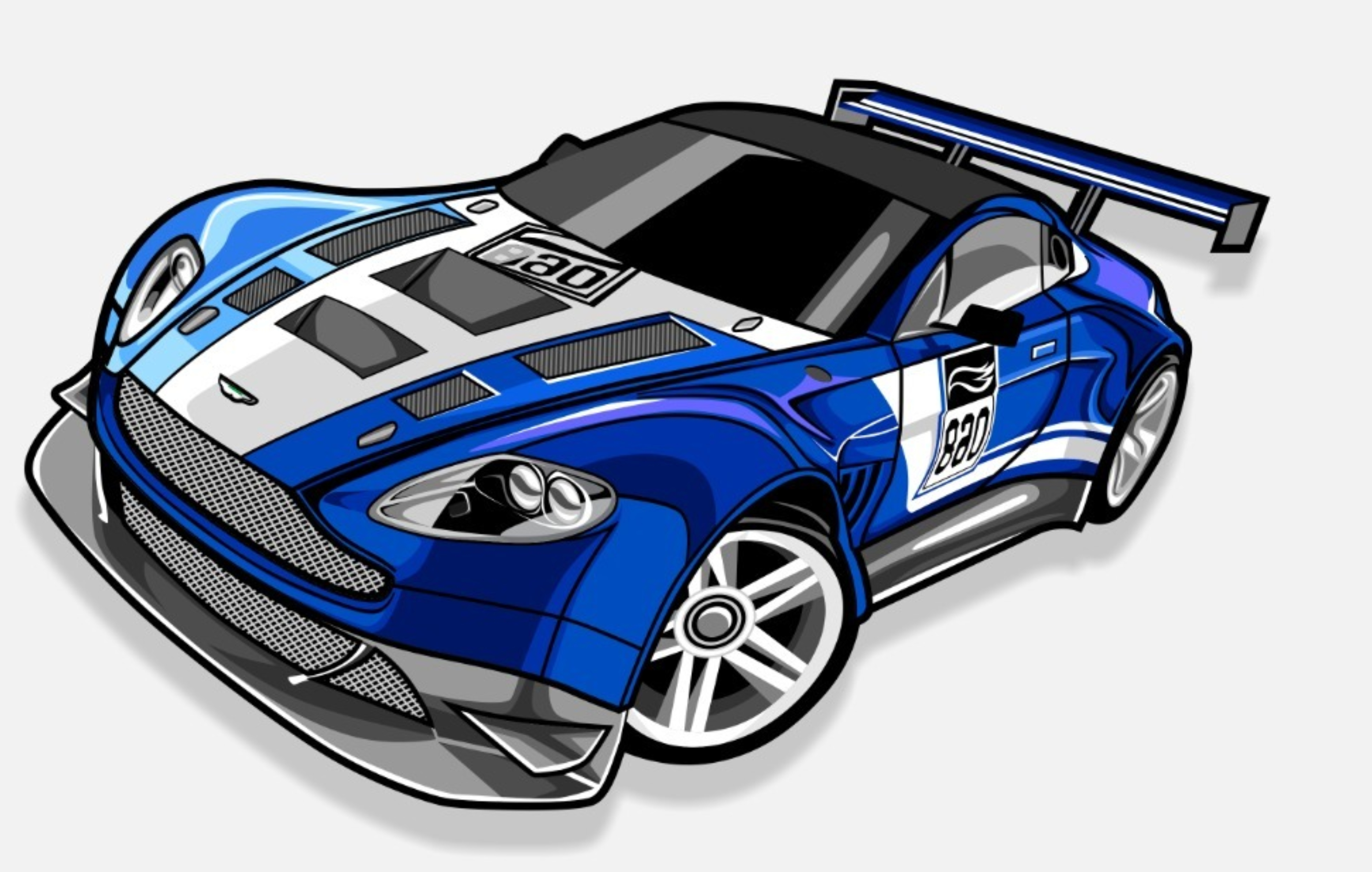 I will draw a car into vector cartoon portrait from photo