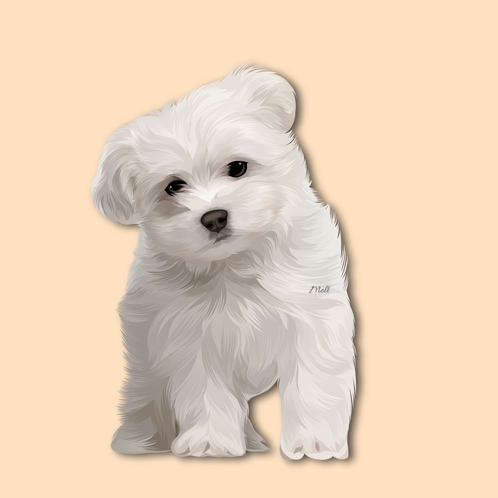 I will draw your dog and cat into cartoon portrait