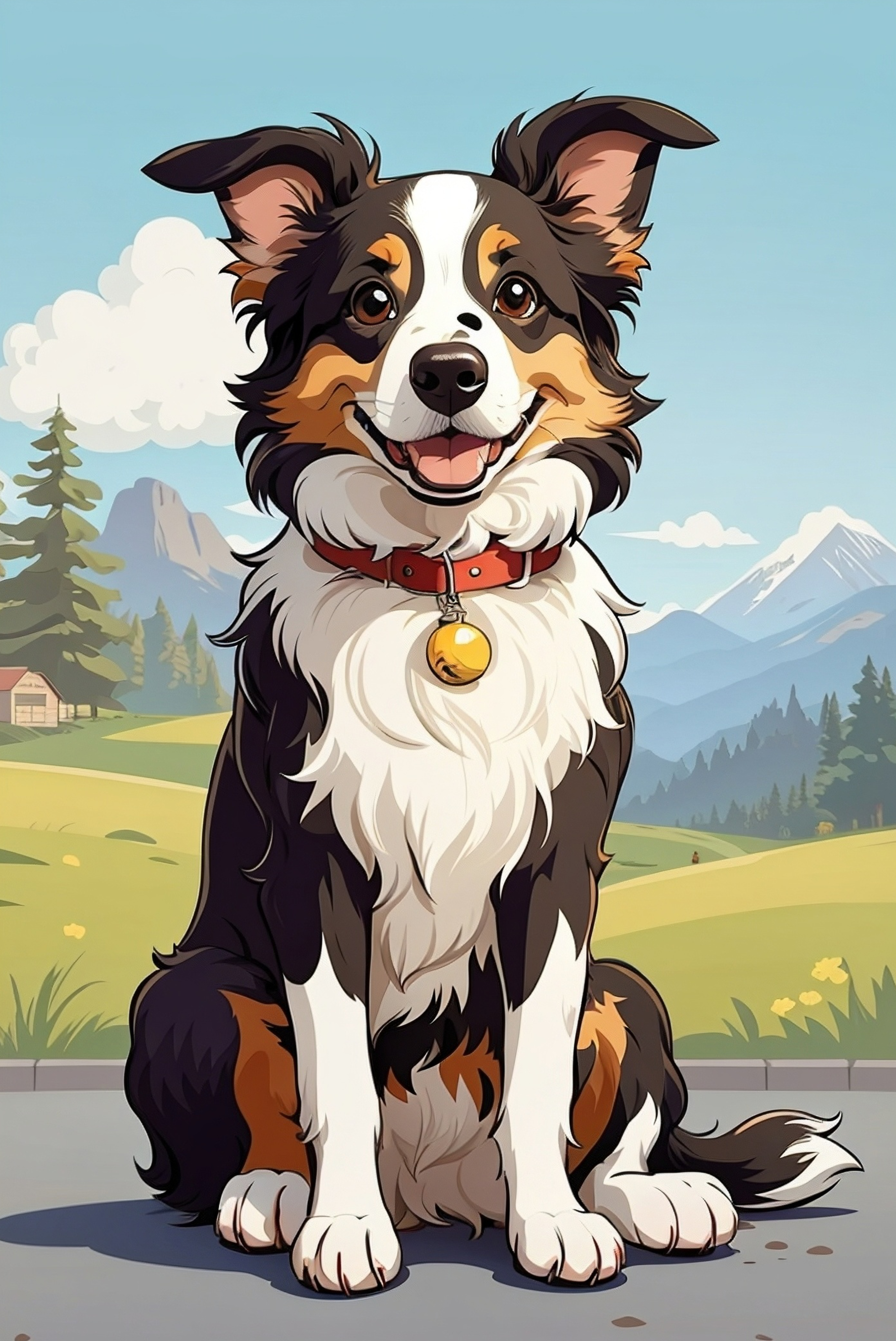 I will draw your dog and cat into cartoon portrait