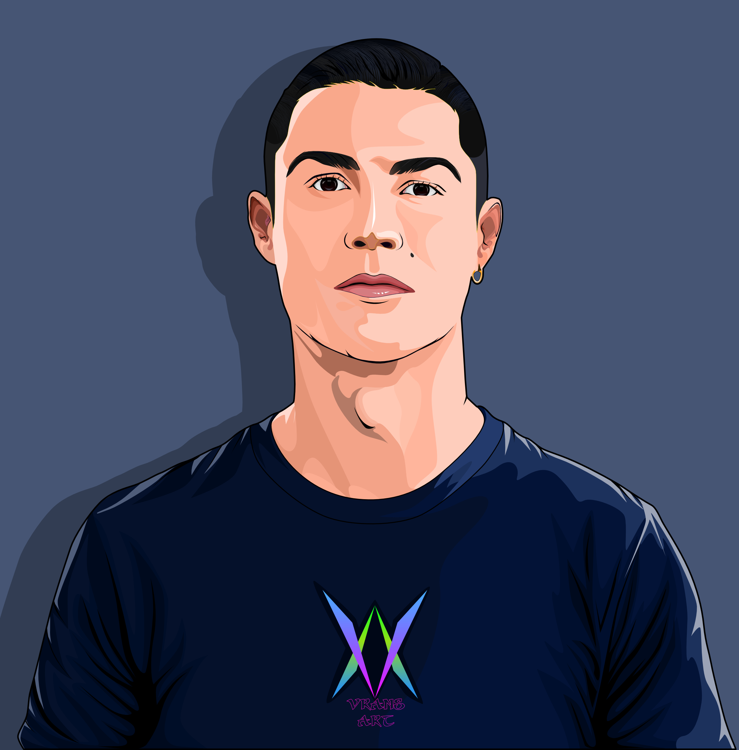 I will draw your face into a cartoon portrait