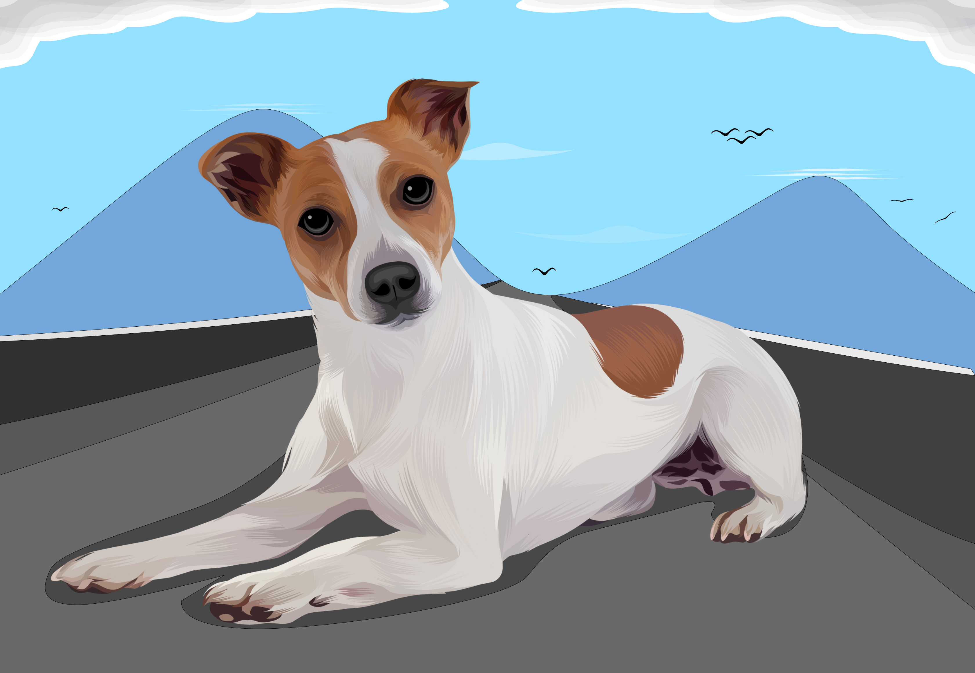 I will draw your dog and cat into cartoon portrait