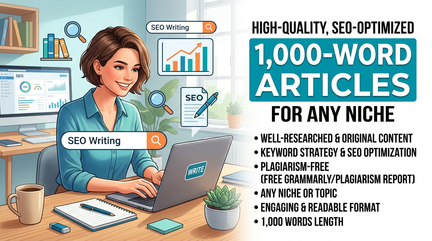 High-Quality, SEO-Optimized 1000-Word Articles for Any Niche