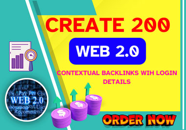 200 HQ Dedicated Web 2.0 Submission with 800+ Word Article Buy 5 Get 1 Free 