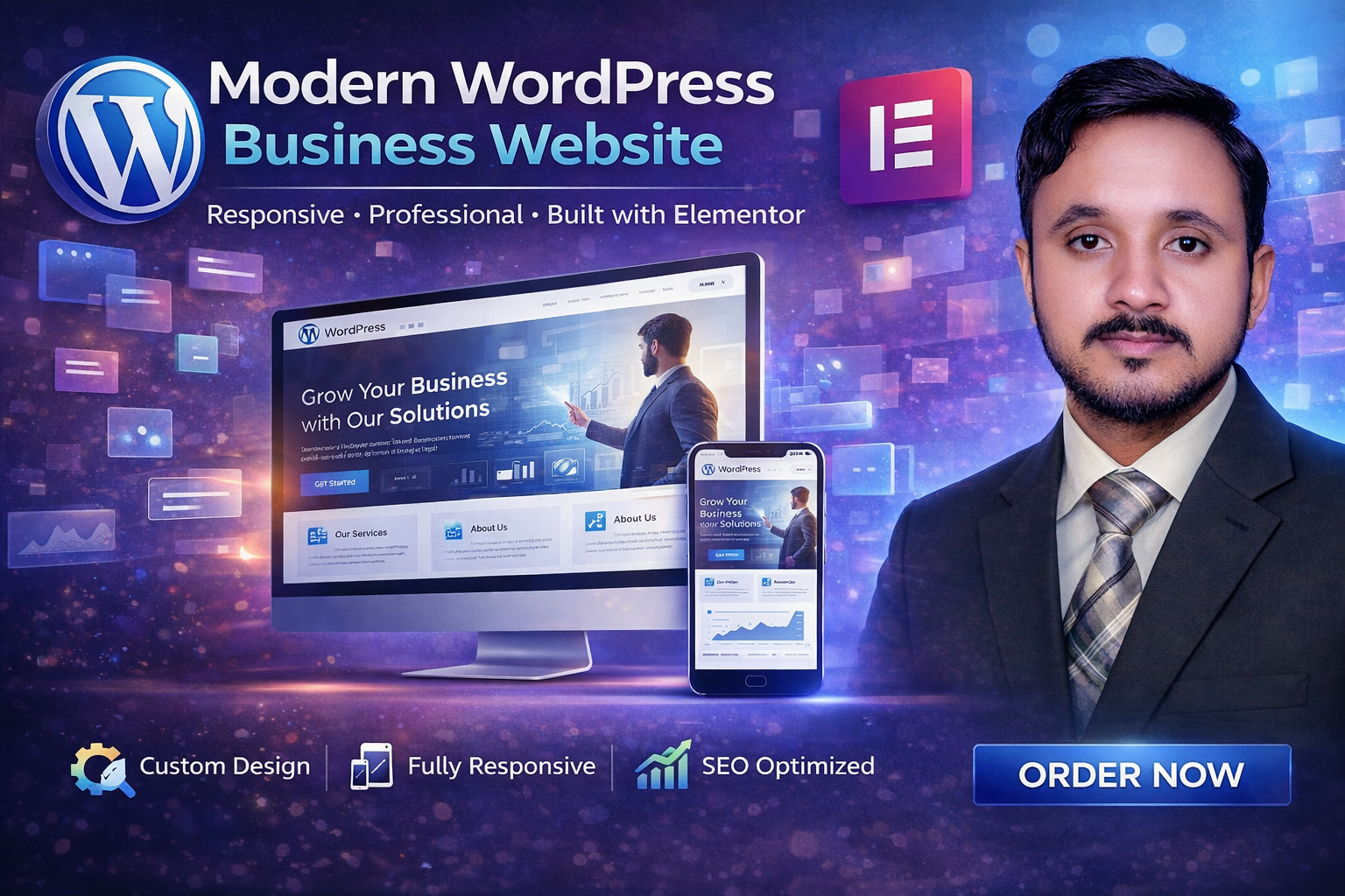 I will create a stunning business website in WordPres...