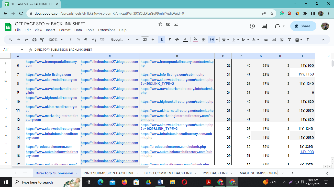 I will Create 100 High Quality Directiry Submission SEO Servises
