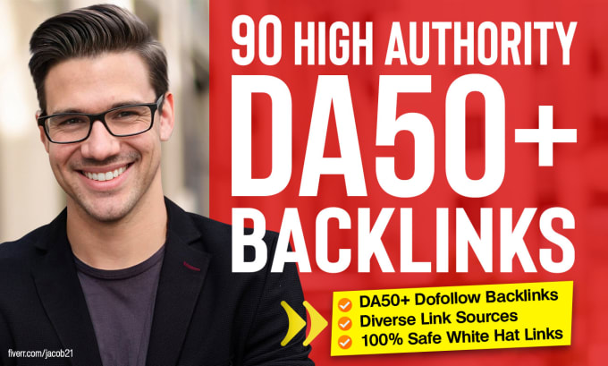 90 High DA seo backlinks high quality dofollow high da authority link building service