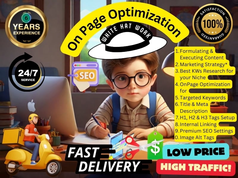 I will create website, design logo, on page, off page, technical SEO service WordPress 