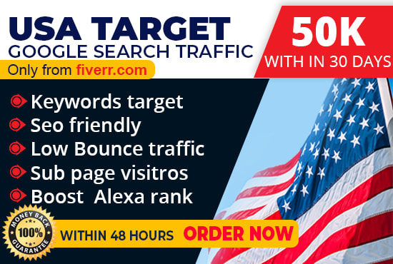 50,000+ USA Target Traffic to your website