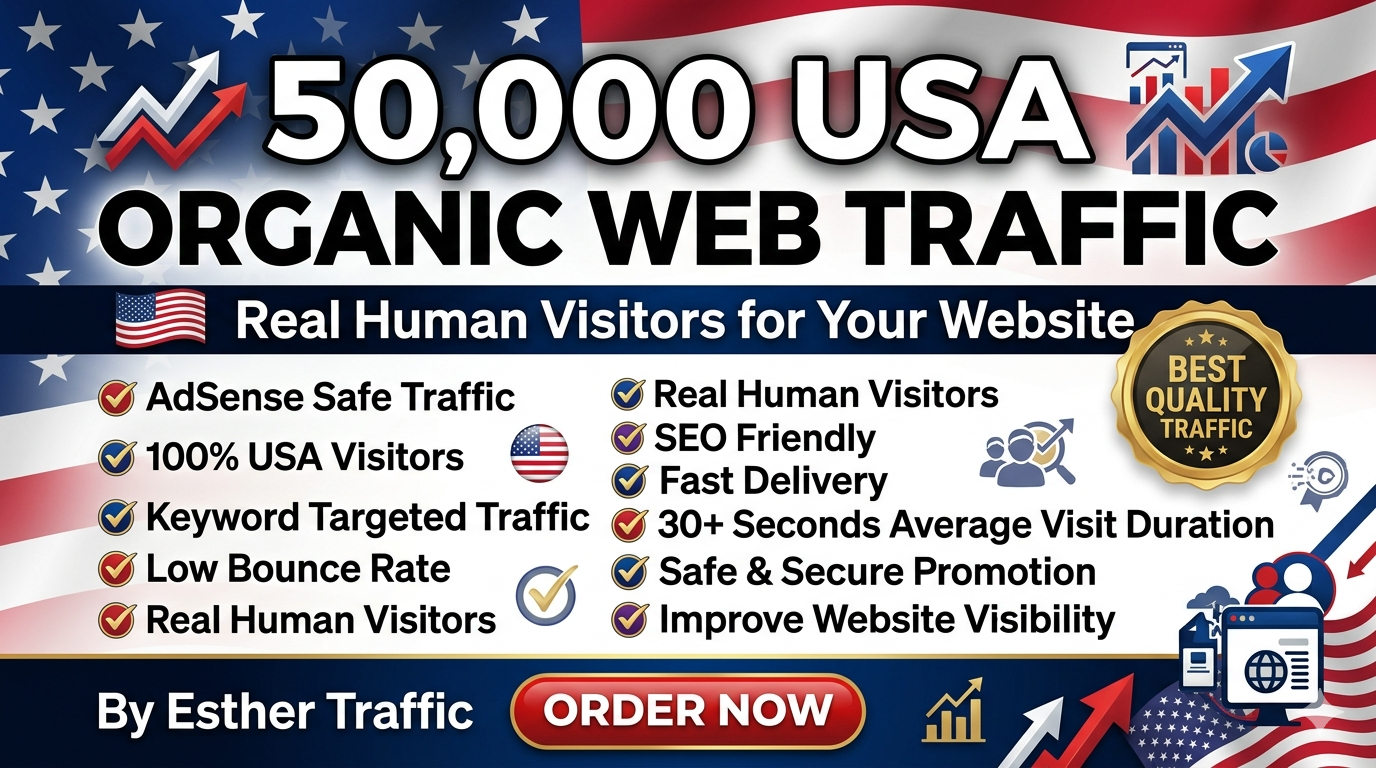 Get 50K USA website traffic Quality SEO Traffic