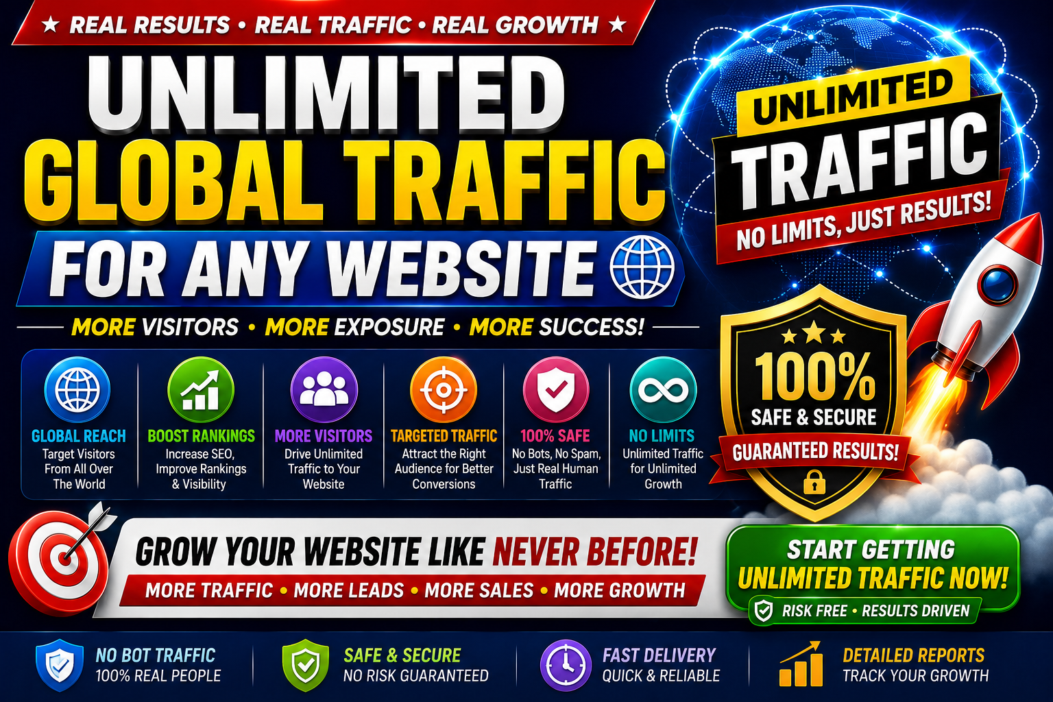 Unlimited Global Traffic for Any Website