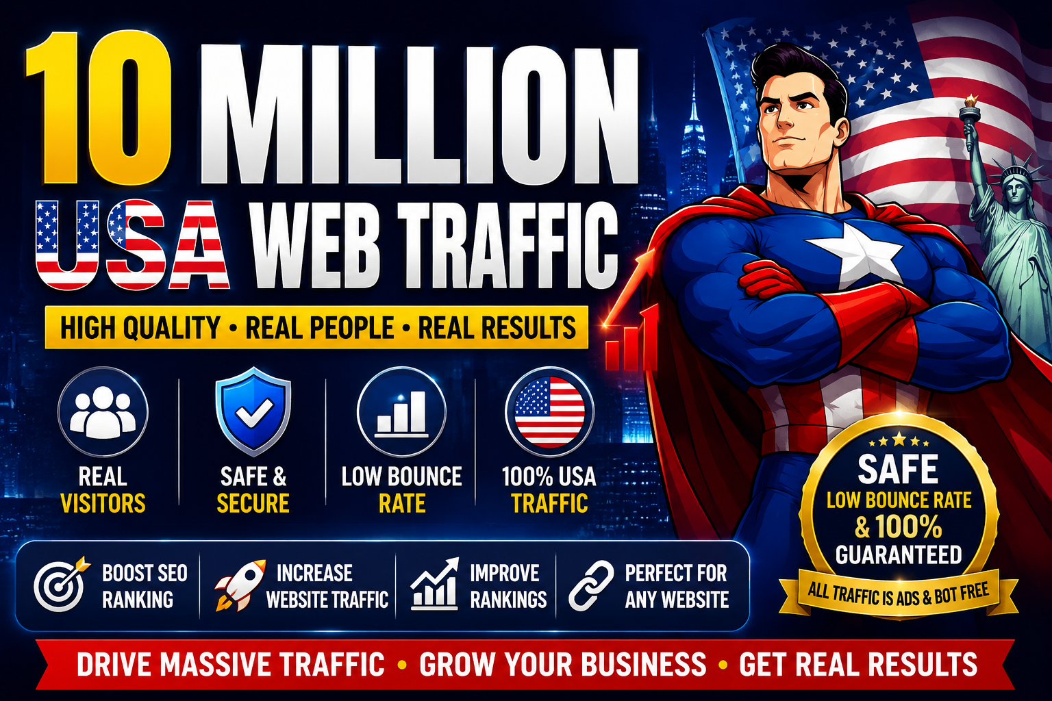 10M WEB Traffic from USA to Your website 
