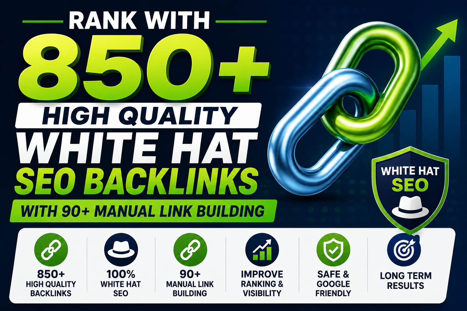 Rank with 850+ high quality white hat SEO with 90+ manual link building