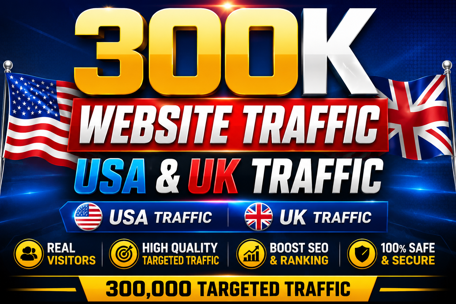 300,000+ USA - Uk - worldwide Website Traffic visitors