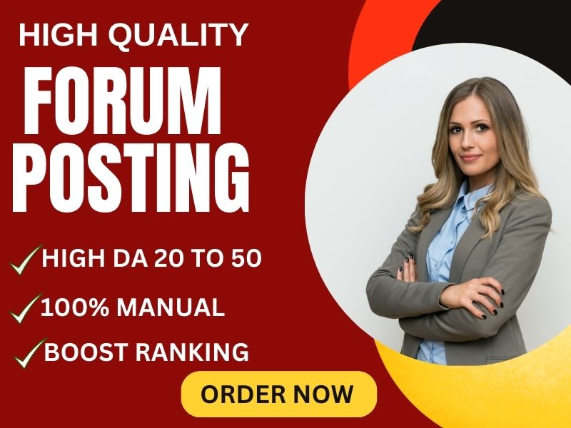 I will manually provide70 forum posting backlinks, high da 90