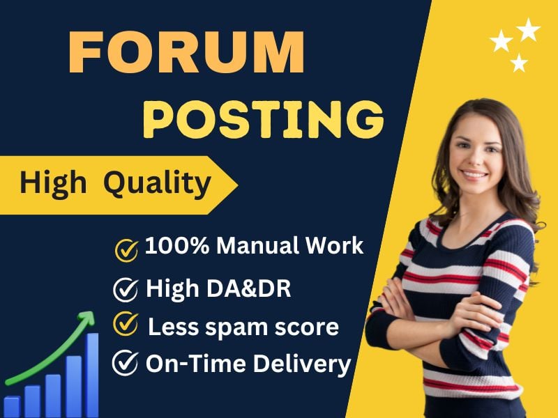 I will manually submit 60 Forum Posting on high DA PA...