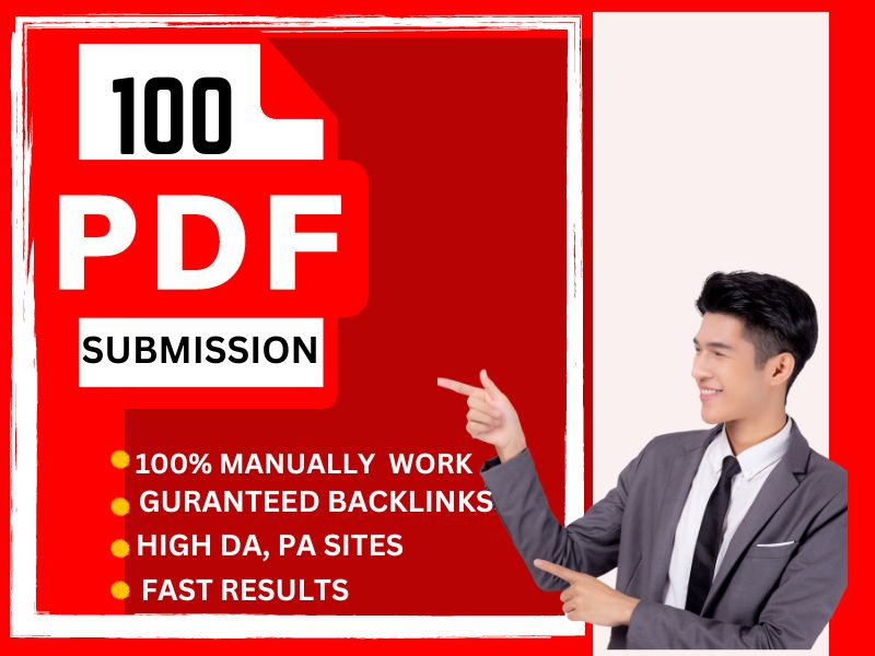 I will create PDF or article to the top 100 PDF submission sites