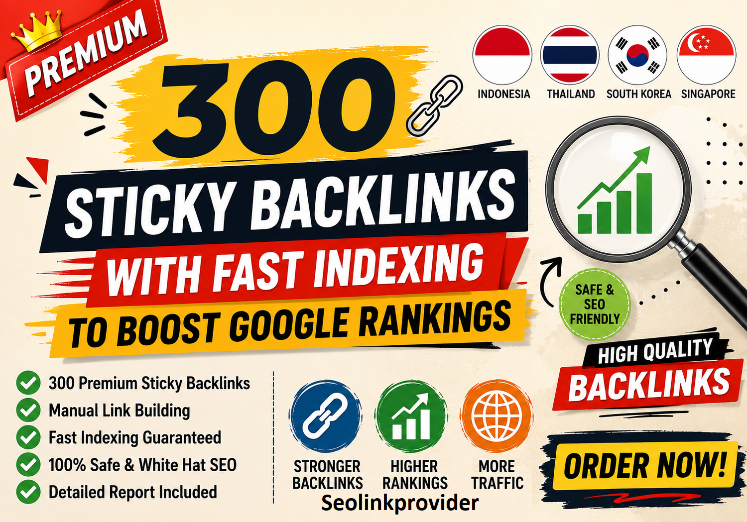 300 Premium Sticky Backlinks with Fast Indexing to Improve Google Rankings