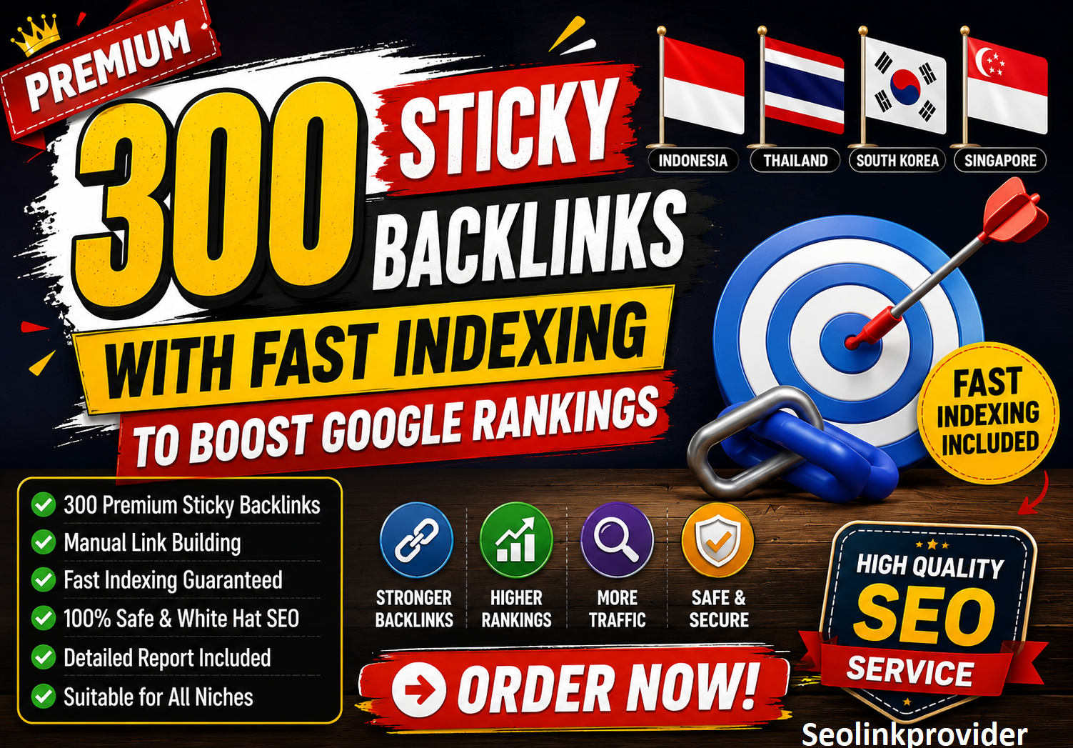 300 Premium Sticky Backlinks with Fast Indexing to Improve Google Rankings