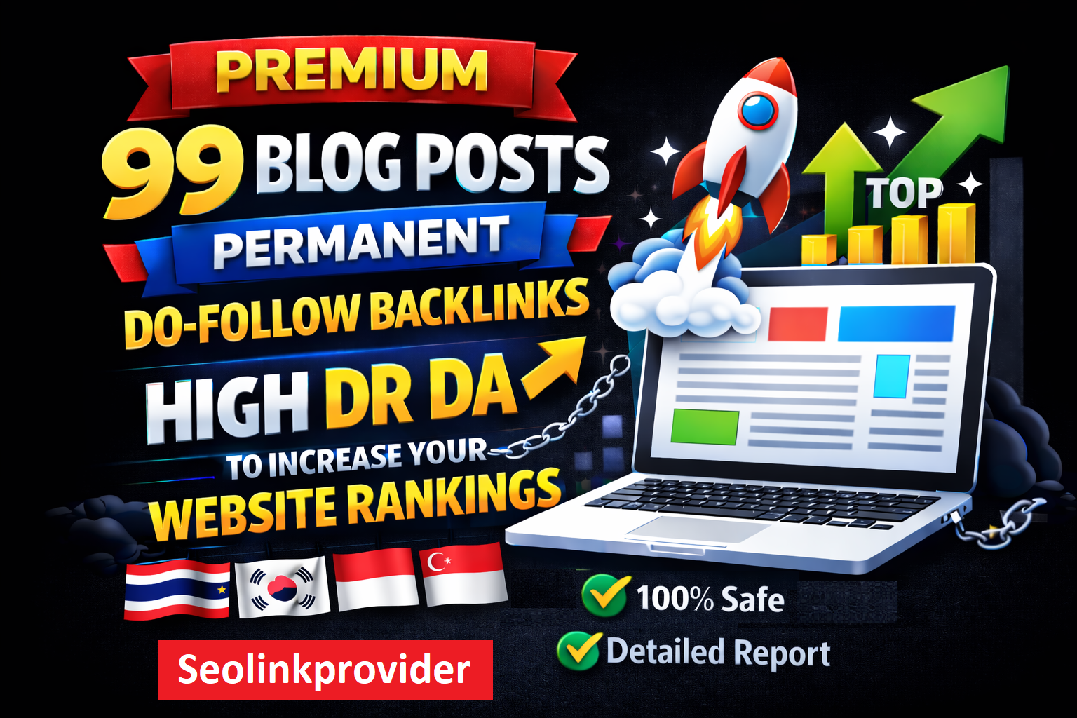 Premium 99 Blog Posts Permanent Do-Follow Backlinks H...
