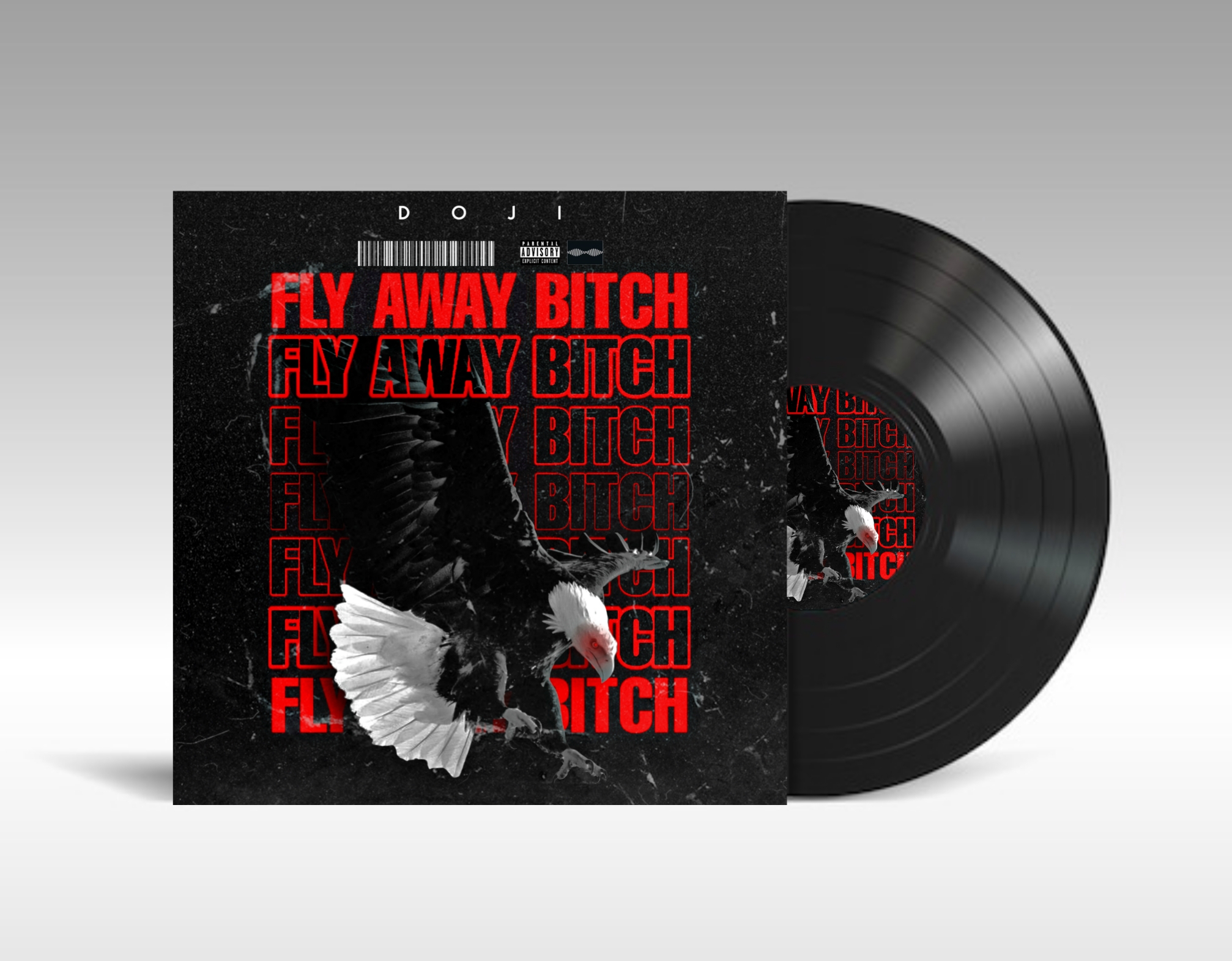 I will design an album cover or a poster in an artistic style